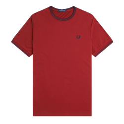 Fred Perry - Twin Tipped T-Shirt M1588 burnt red/navy Y35