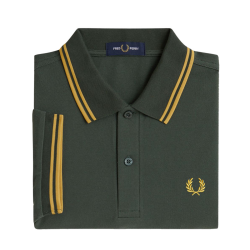 Fred Perry - Twin Tipped Polo Shirt M3600 court green/honeycomb/honeycomb Y22