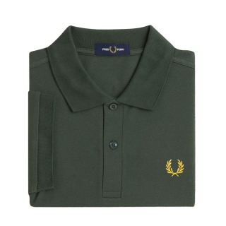 Fred Perry - Plain Polo Shirt M6000 court green/honeycomb Y22