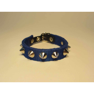 Spitznietenarmband - 1-reihig blau