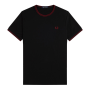 Fred Perry - Twin Tipped T-Shirt M1588 black/burnt red Y42