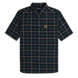 Fred Perry - Oxford Tartan Shirt M9627 navy 608