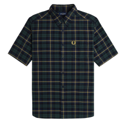 Fred Perry - Oxford Tartan Shirt M9627 navy 608