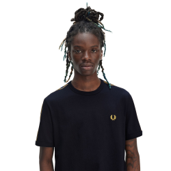 Fred Perry - Contrast Tape Ringer T-Shirt M4613 navy/honeycomb W75