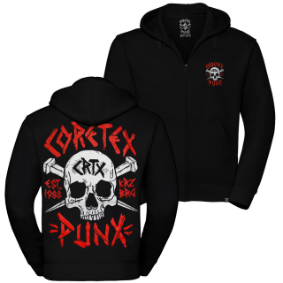 Coretex - Punx Embroidered Zipper black-red