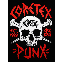 Coretex - Punx Embroidered Zipper black-red