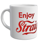 Straight Edge - Enjoy Ceramic Mug white