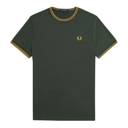 Fred Perry - Twin Tipped T-Shirt M1588 court green/honeycomb Y22