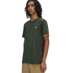 Fred Perry - Twin Tipped T-Shirt M1588 court green/honeycomb Y22