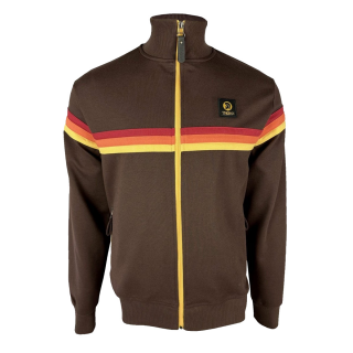 Trojan - Retro Stripe Track Top TR/8953 chocolate