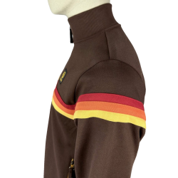 Trojan - Retro Stripe Track Top TR/8953 chocolate