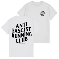 Anti Fascist Running Club - Running Shirt white