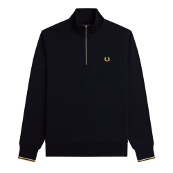 Fred Perry - Half Zip Sweatshirt M3574 Navy/Ecru/Honeycomb W53