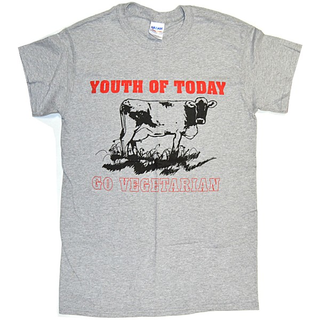 Youth Of Today - go vegetarian grey M