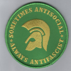 Sometimes Antisocial,Always Antifascist - green