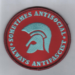 Sometimes Antisocial,Always Antifascist - red