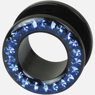 Wildcat - steel blackline sealed jewelled tunnel saphir blue G6,0