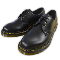 Dr. Martens - VEGAN 1461 black 3-eye shoe (gelbe Naht)