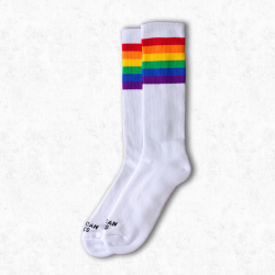 American Socks - Rainbow Pride Mid High white