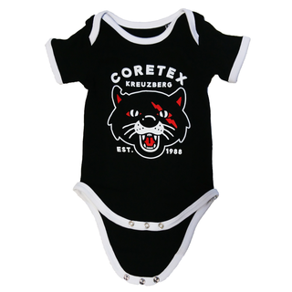 Coretex - Baby Panther Strampler black/white