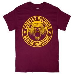 Coretex - Bear T-Shirt Burgundy Yellow