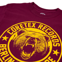 Coretex - Bear T-Shirt Burgundy Yellow