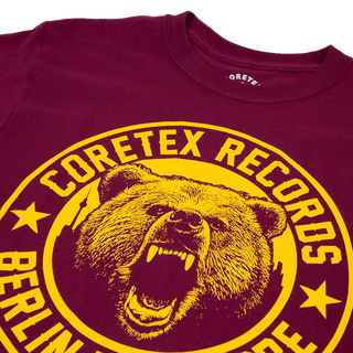 Coretex - Bear T-Shirt burgundy yellow S