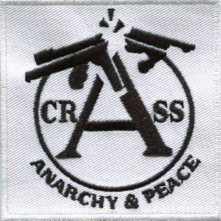 Crass - anarchy & peace white