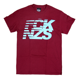 FCK NZS - Stripes T-Shirt Burgundy M
