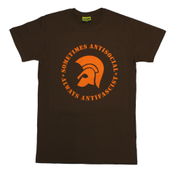 Sometimes Antisocial, Always Antifascist - logo brown