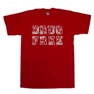 Drug Free - Logo T-Shirt red