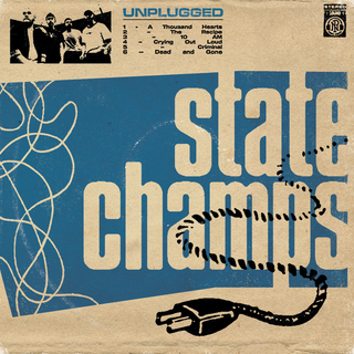 State Champs - Unplugged ltd. EU excl. half milky clear half aqua blue screen printed 12