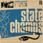 State Champs - Unplugged ltd. EU excl. half milky clear half aqua blue screen printed 12"