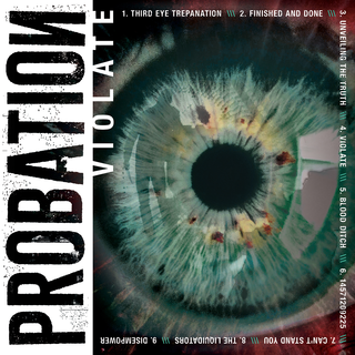 Probation - Violate transparent red black marbled LP