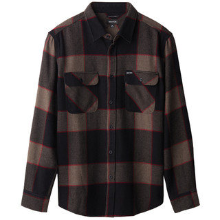 Brixton - Bowery L/S Flannel Longsleeve Shirt heather grey/charcoal S