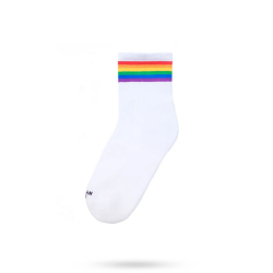 American Socks - Rainbow Ankle High white