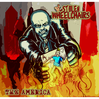 Stolen Wheelchairs - The America red white black splatter LP+DLC
